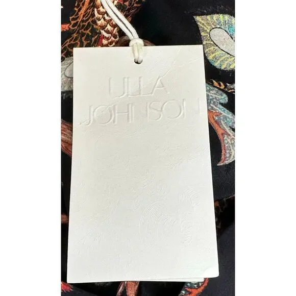 Ulla Johnson Florian Floral-Print Silk Blouse in Hellebore NWT Size 14 - Picture 9 of 11